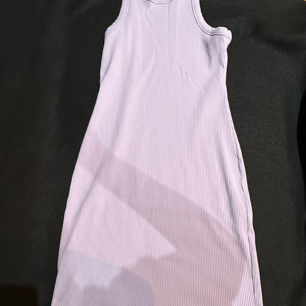 Sleeveless Ribbed Dress in Light Purple